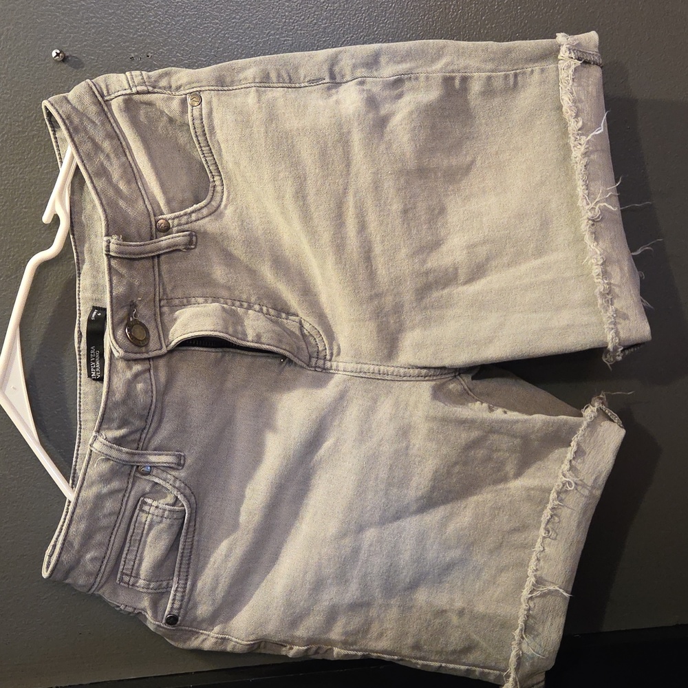 Simply Vera Verawang Light Gray Jean Shorts